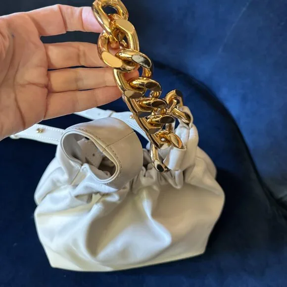 Gorgeous! Like New DeMellier Cream Leather Chain Bucket Bag - Picture 10 of 12